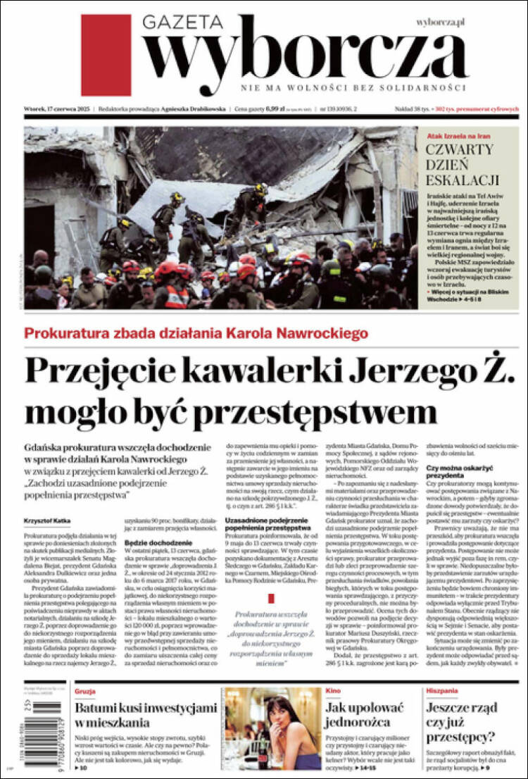 Portada de Gazeta Wyborcza (Poland)