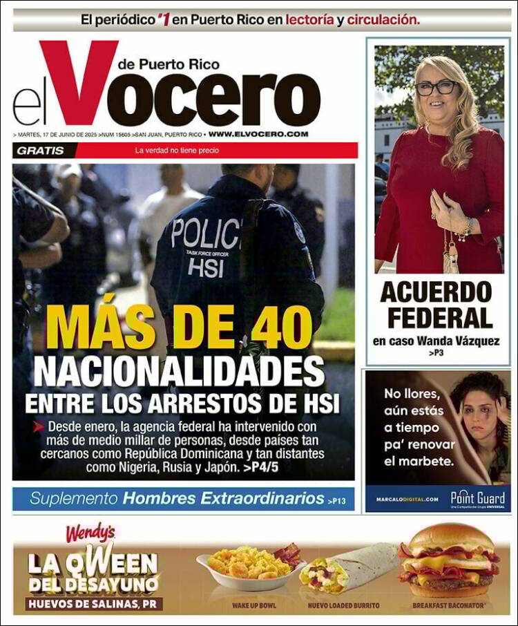 Portada de Vocero (Puerto Rico)