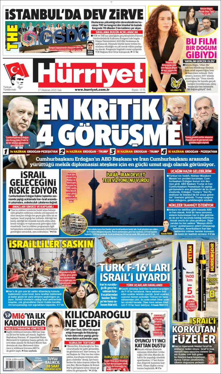 Portada de Hürriyet (Turkey)