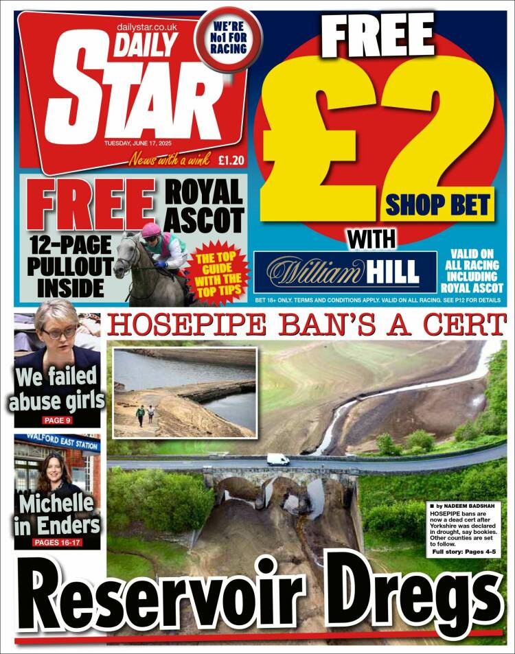 Portada de Daily Star (United Kingdom)