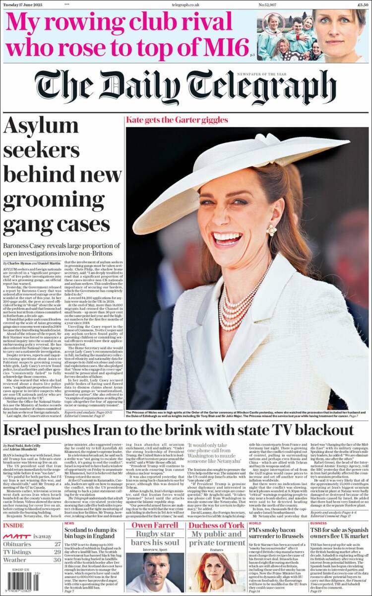 Portada de Daily Telegraph (United Kingdom)