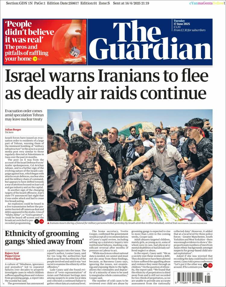 Portada de The Guardian (United Kingdom)