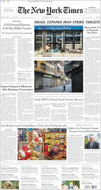 Portada de New York Times (USA)