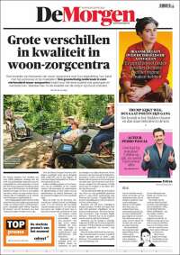 Portada de De Morgen (Belgium)