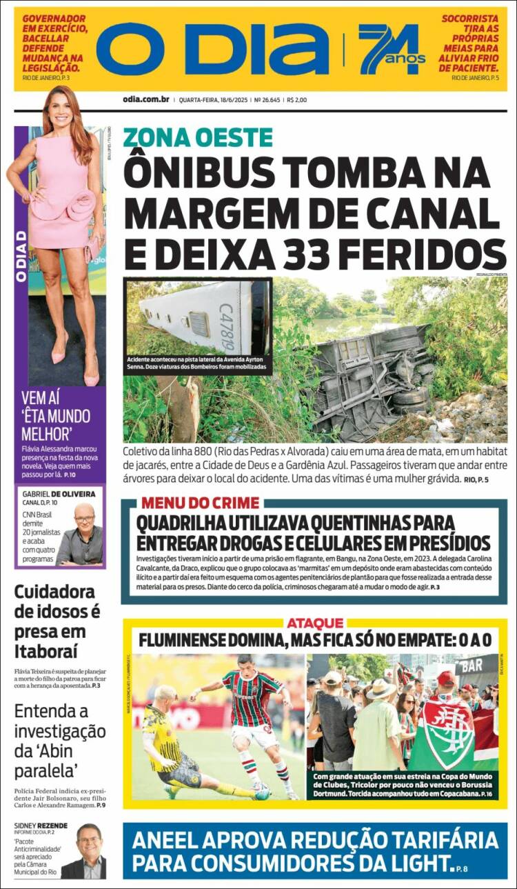 Portada de O Dia (Brasil)
