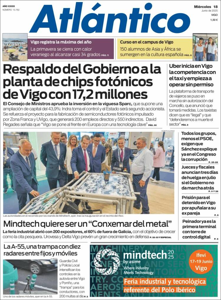 Portada de Atlántico Diario (España)