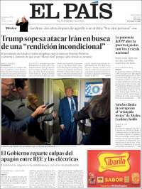 Portada de El País (Spain)