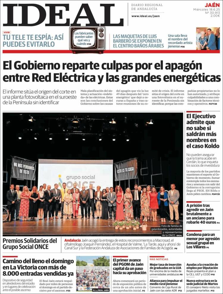 Portada de El Ideal de Jaén (España)