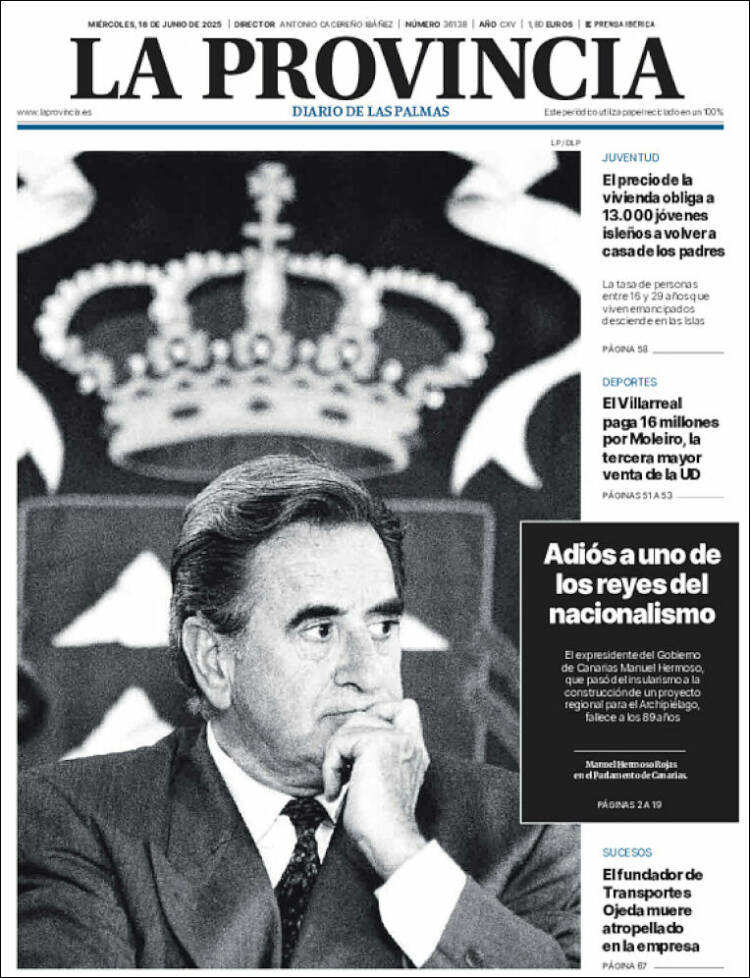 Portada de La Provincia (España)