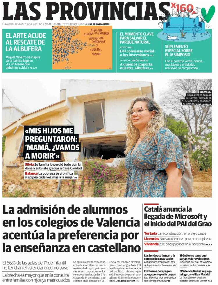 Portada de Las Provincias (Spain)