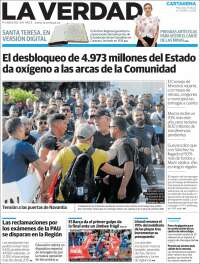 Portada de La Verdad de Cartagena (Spain)