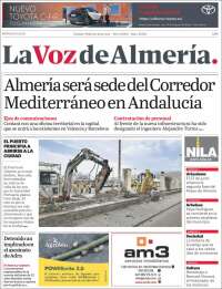 Portada de La Voz de Almería (España)