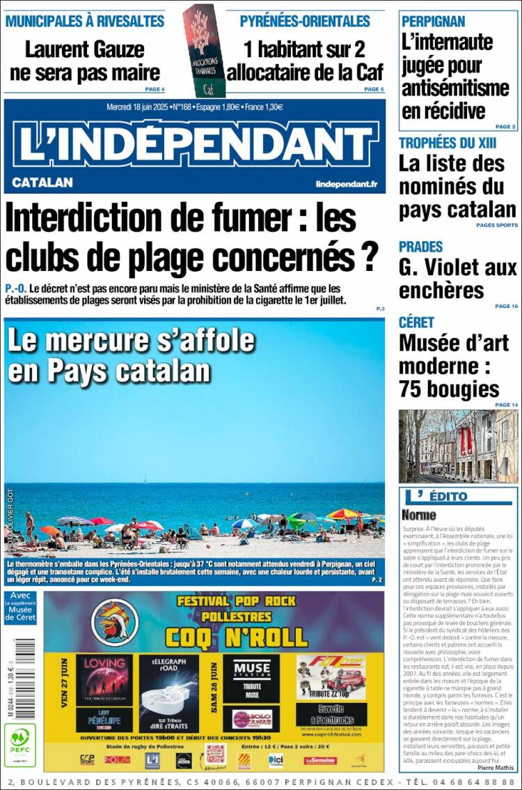 Portada de Le Indépendant (France)