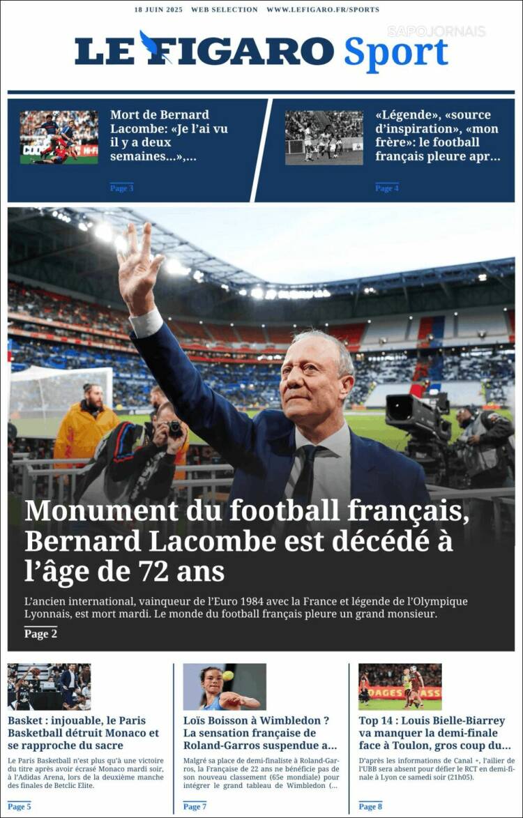 Portada de Le Figaro Sport (France)