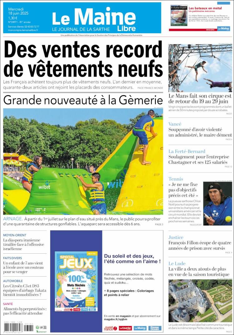 Portada de Le Maine Libre (France)
