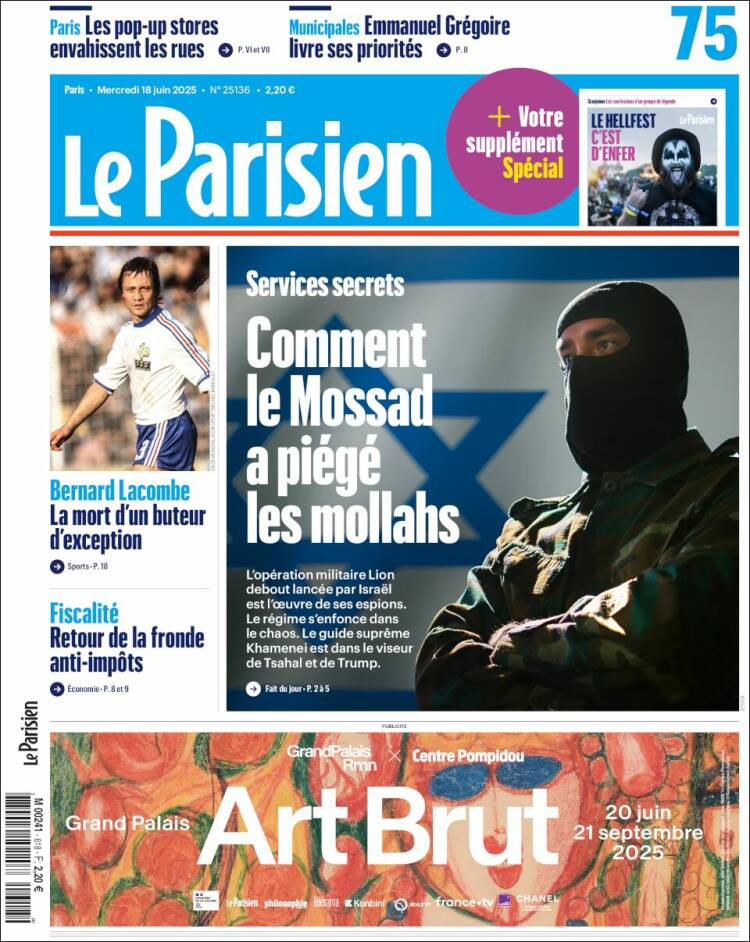 Portada de Le Parisien (France)
