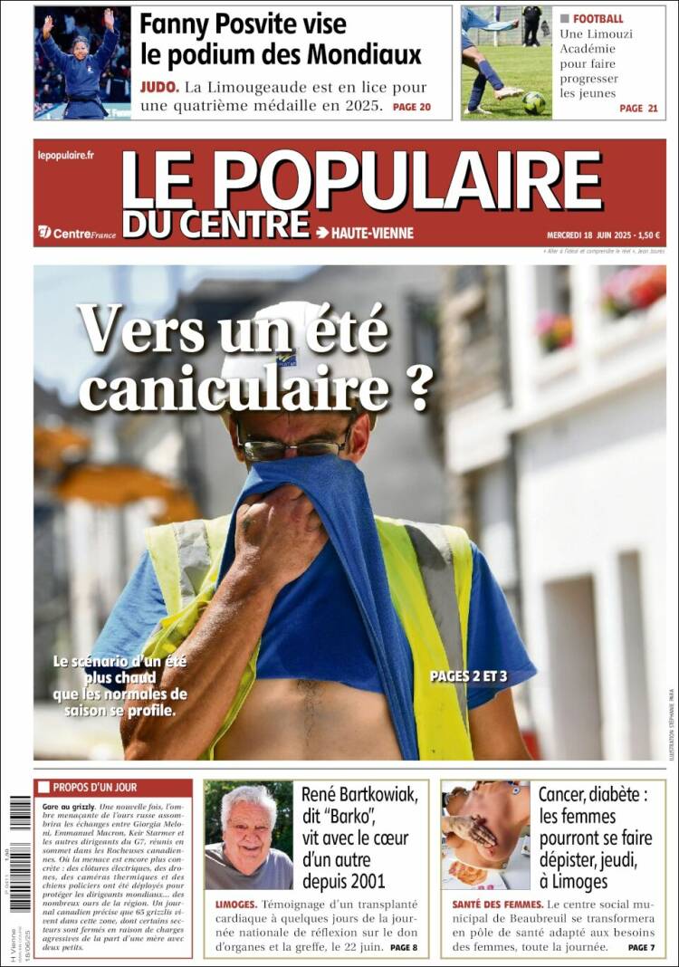 Portada de Le Populaire du Centre (France)
