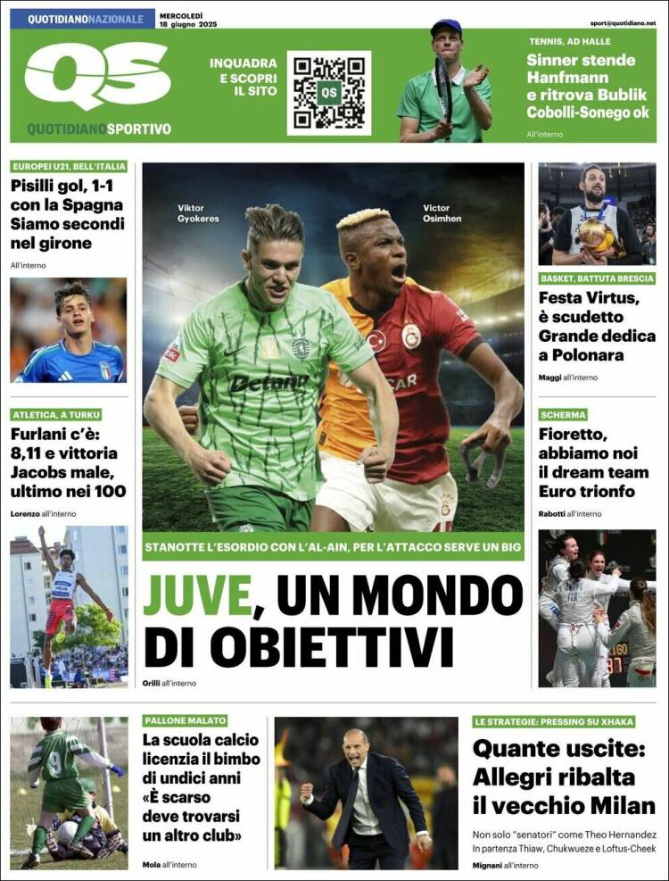 Portada de Quotidiano Sportivo (Italia)