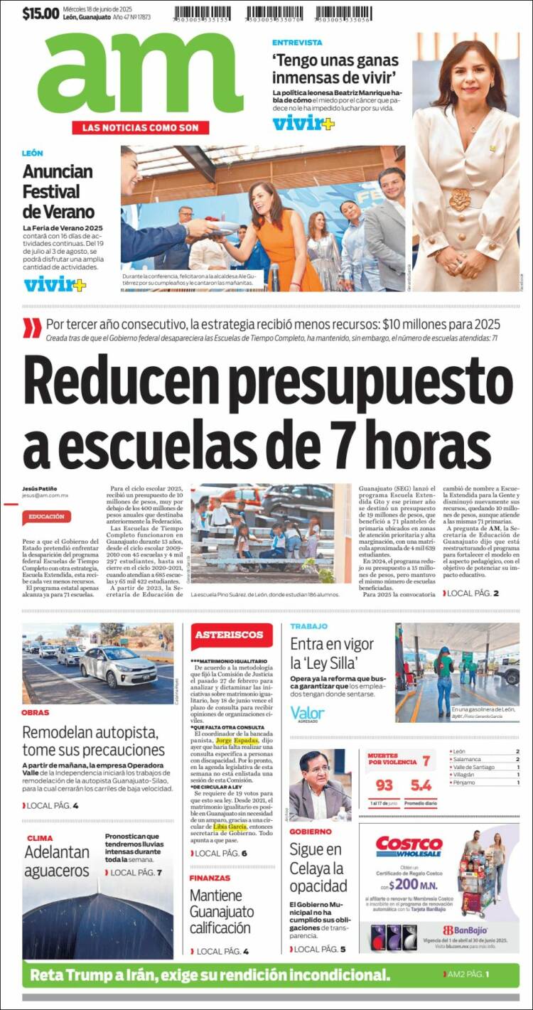 Portada de Al Día A.M. (México)