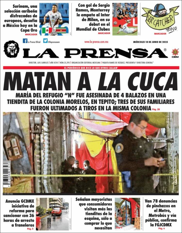 Portada de La Prensa (México)