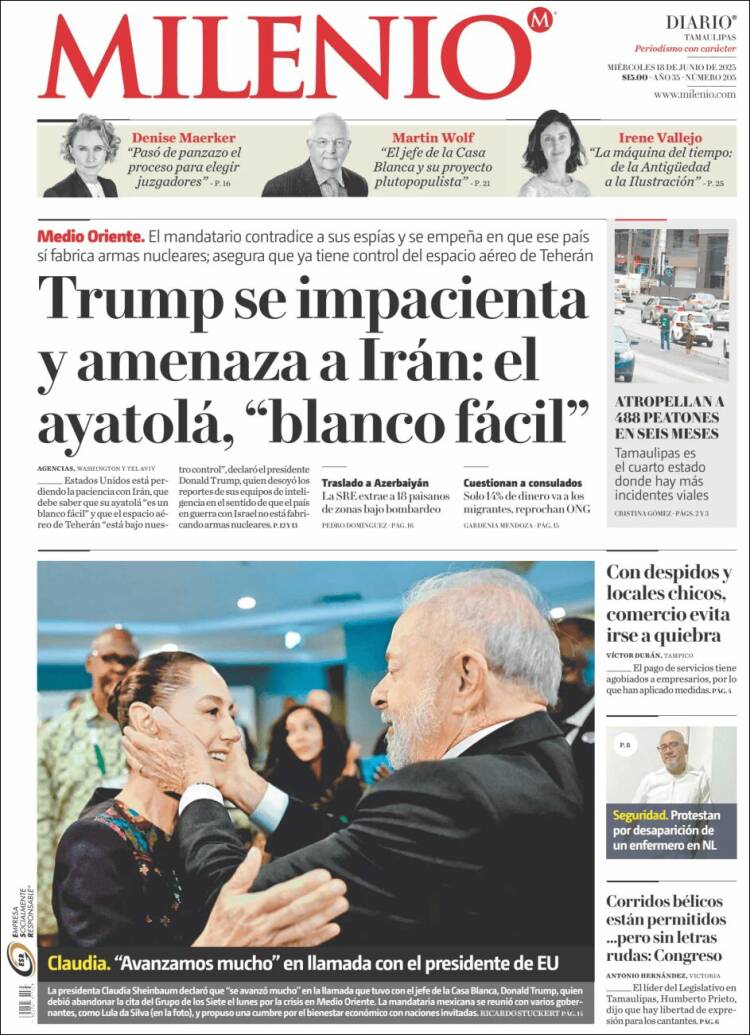 Portada de Milenio - Tamaulipas (Mexico)