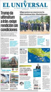 Portada de El Universal (Mexico)