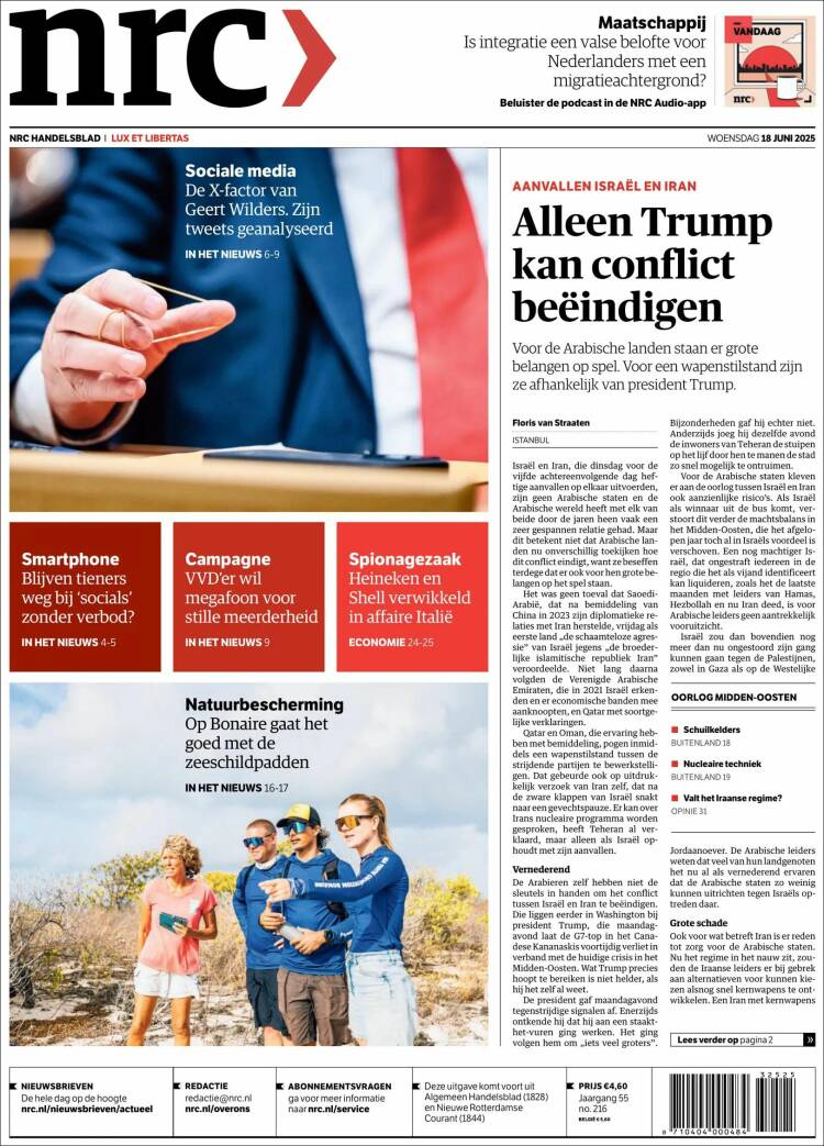 Portada de NRC Handelsblad (Netherlands)