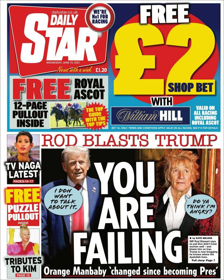 Portada de Daily Star (United Kingdom)