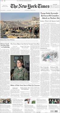Portada de New York Times (USA)