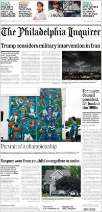 Portada de Philadelphia Inquirer (USA)