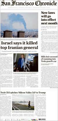 Portada de San Francisco Chronicle (USA)