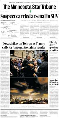 Portada de Star Tribune (USA)