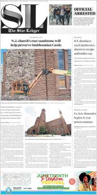 Portada de Star-Ledger (USA)