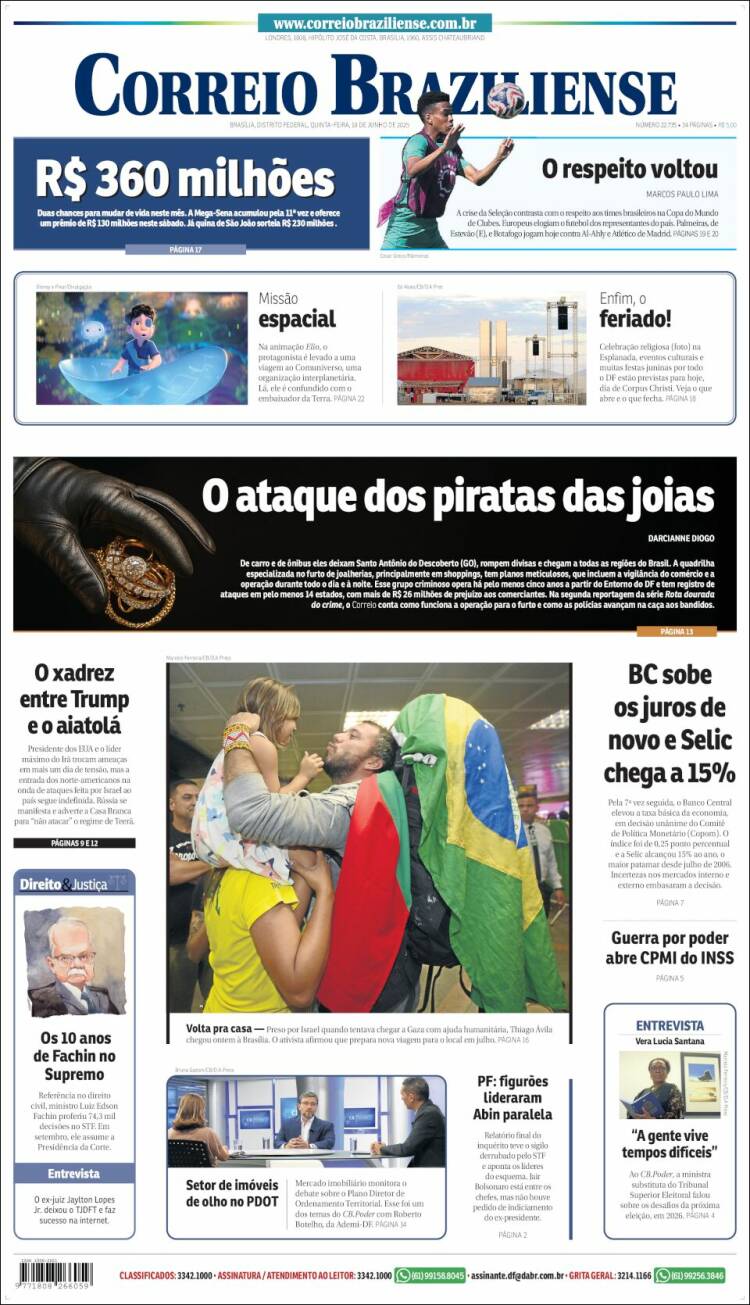 Portada de Correio Braziliense (Brasil)