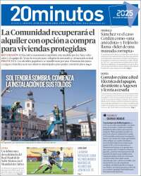 Portada de 20 Minutos - Madrid (Spain)