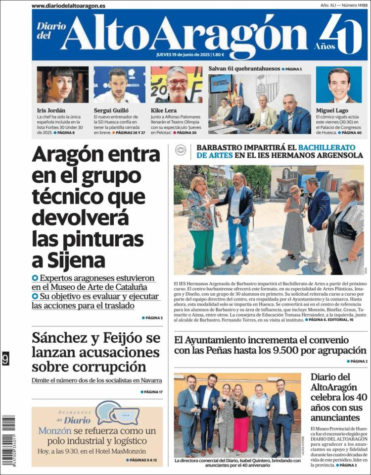 Portada de Diario del AltoAragón (Spain)