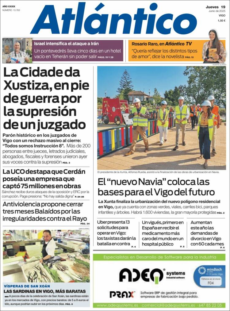 Portada de Atlántico Diario (Spain)