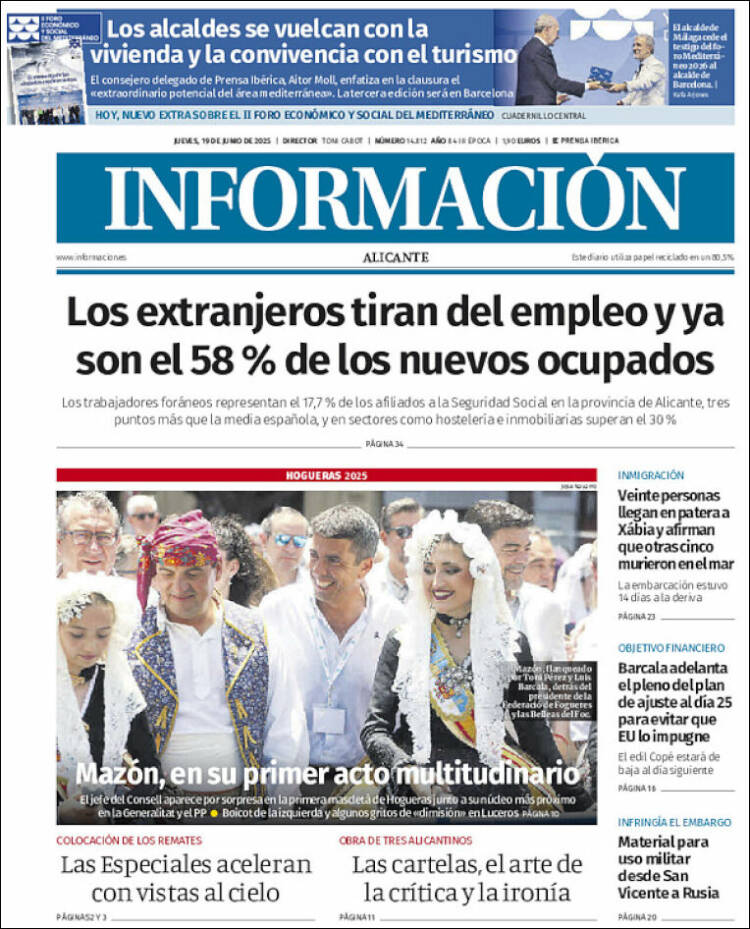 Portada de Diario Información (Spain)