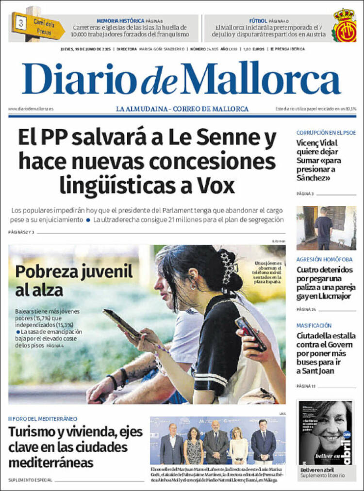Portada de Diario de Mallorca (Spain)