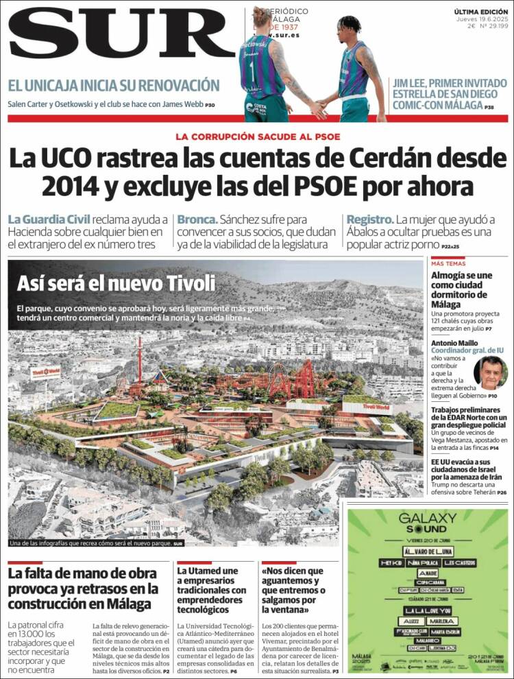 Portada de Diario el Sur (Spain)
