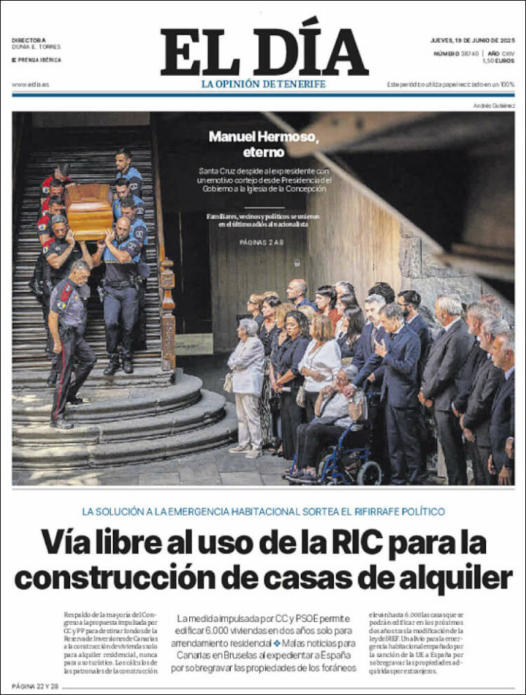 Portada de El Día (España)