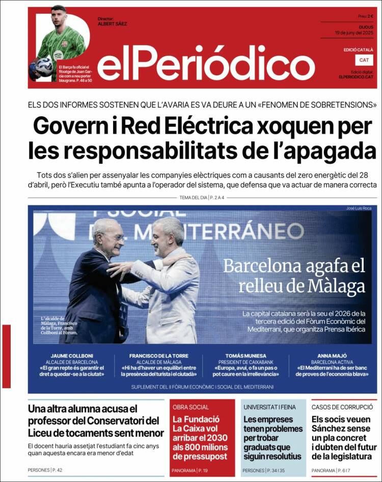 Portada de El Periódico de Catalunya (Spain)