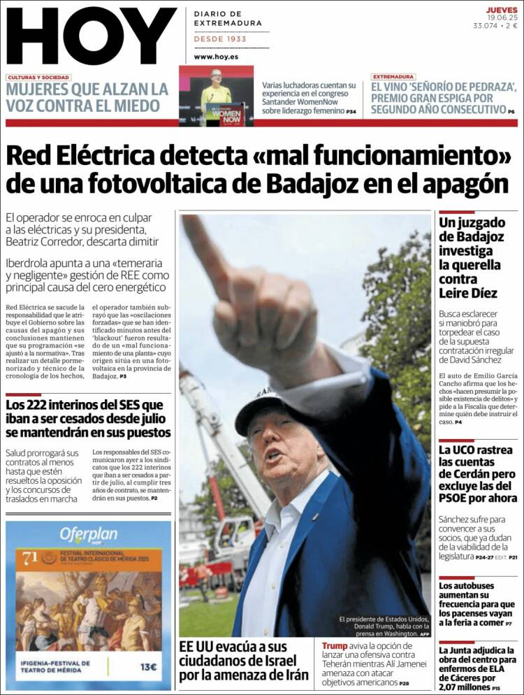 Portada de Hoy - Caceres (Spain)