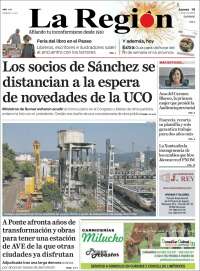 Portada de La Región de Ourense (Spain)