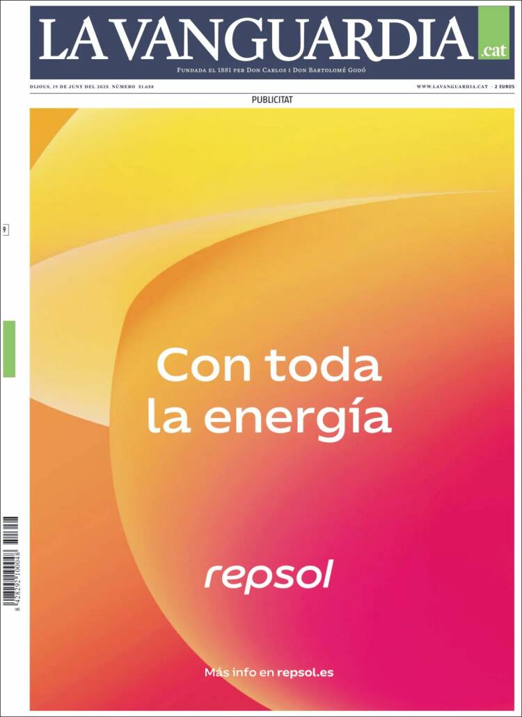 Portada de La Vanguardia (Spain)