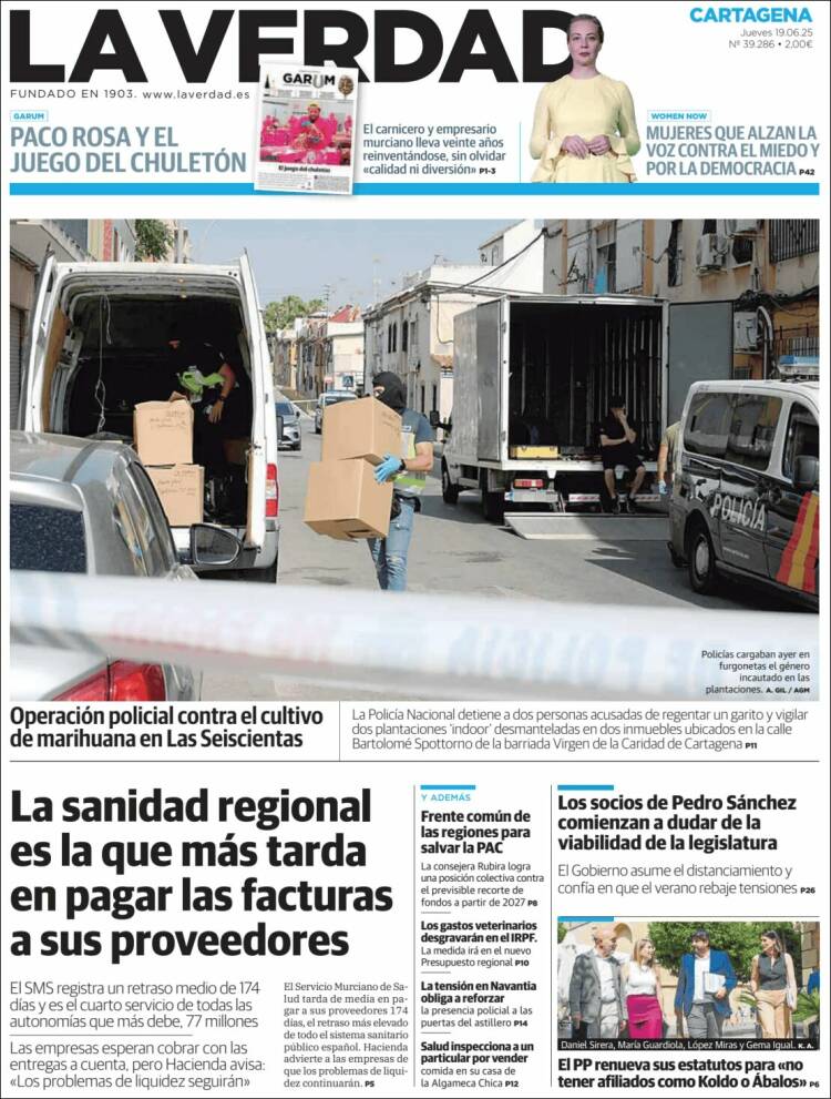 Portada de La Verdad de Cartagena (Spain)