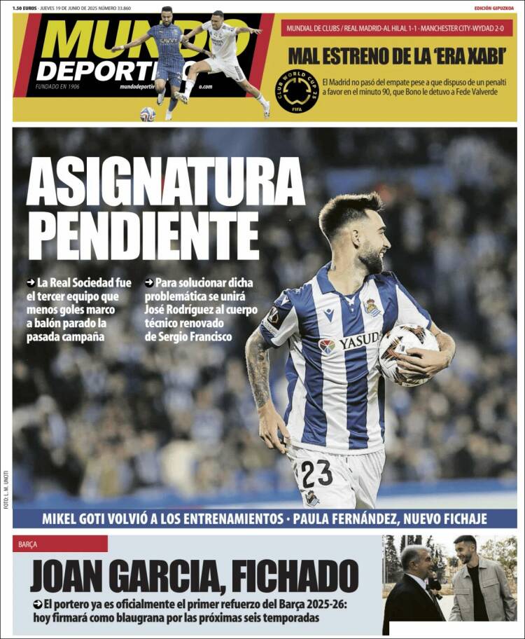 Portada de Mundo Deportivo Gipuzkoa (Spain)