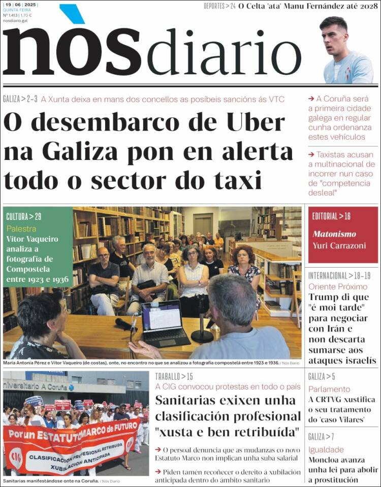 Portada de Nòs Diario (España)