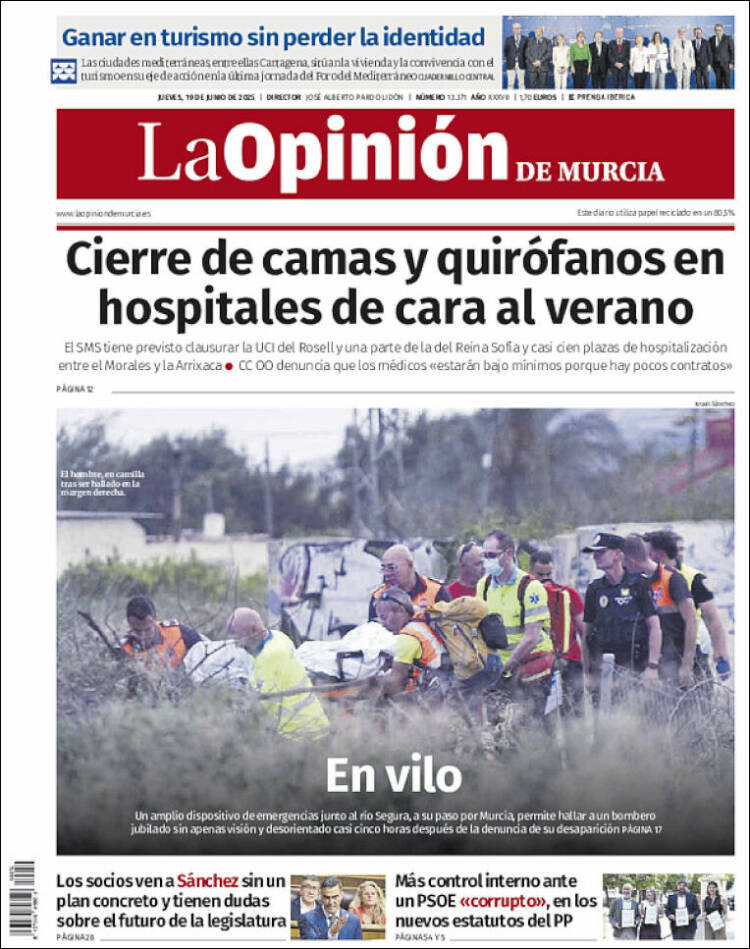 Portada de La Opinión de Murcia (Spain)