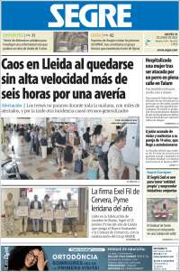 Portada de Segre  (Spain)